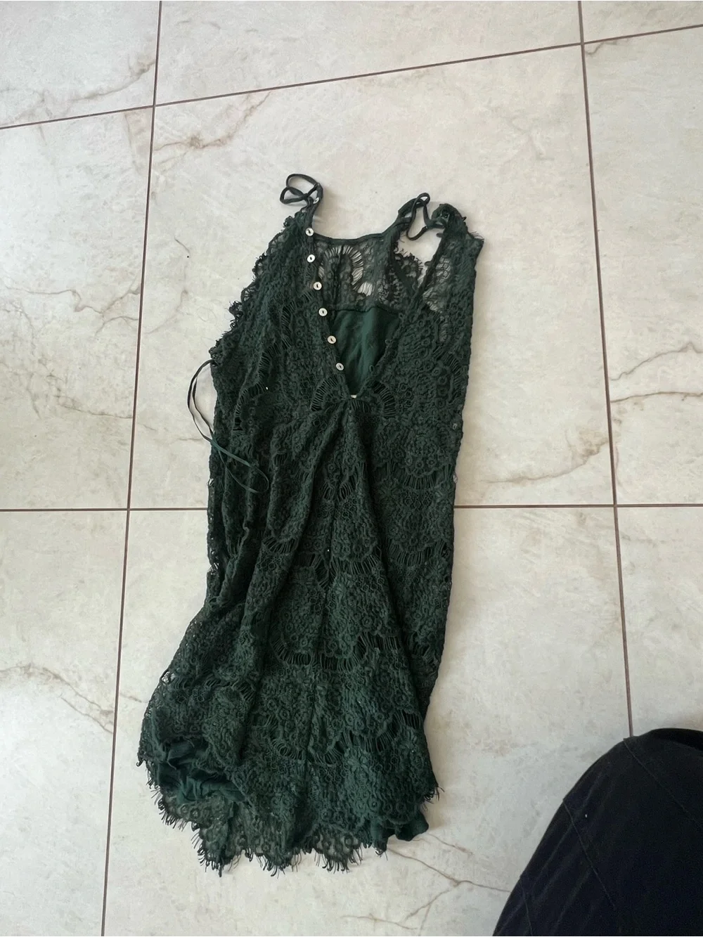 Intimately Free People Green She's Got It Lace Dress Size Small